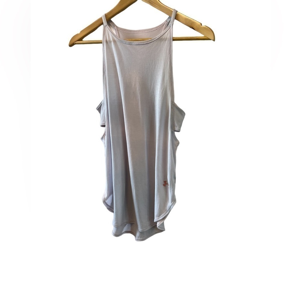 UNDER ARMOUR Blush Pink Side Cut Out Loose Fit Lightweight Work Out Tank Top XS